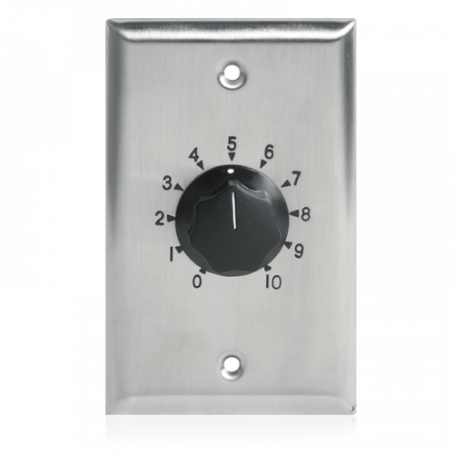<h5>Atlas AT100 Single-Gang Stainless Steel 100W Attenuator</h5>