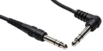 <h5>Hosa CSS-110R 10ft Balanced Right Angle Male 1/4inch TRS to Straight Male 1/4inch TRS Patch Cable</h5>