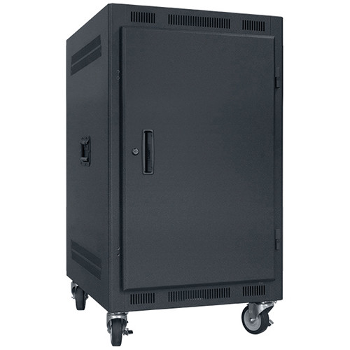 Lowell Manufacturing Rack - Portable - 14U 22inch Deep Solid Door