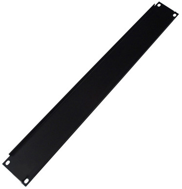 "Lowell Manufacturing Rack Panel-Blank-2U, 18-Gauge Flanged Steel (Black)"