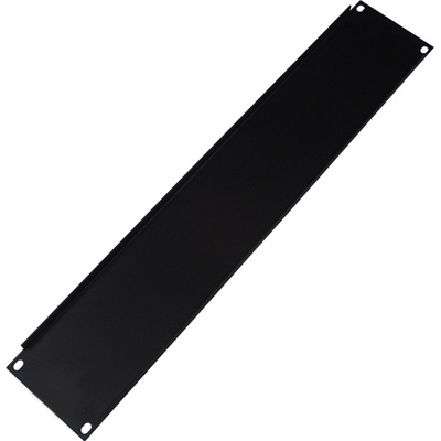 "Lowell Manufacturing Rack Panel-Blank-3U, 18-Gauge Flanged Steel (Black)"