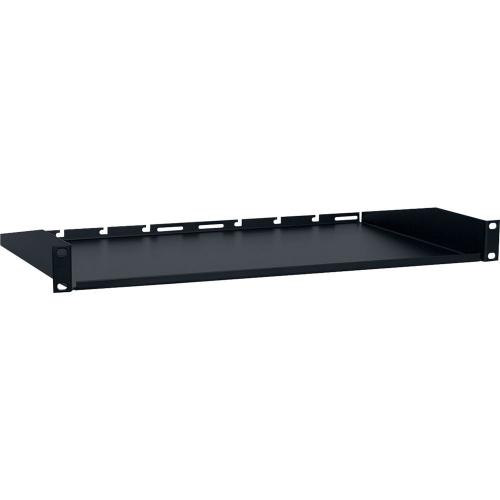 Lowell Manufacturing US Rack Utility Shelf - 1U 14inch Depth (Black)