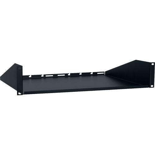 Lowell Manufacturing US Rack Utility Shelf - 2U 14inch Depth (Black)