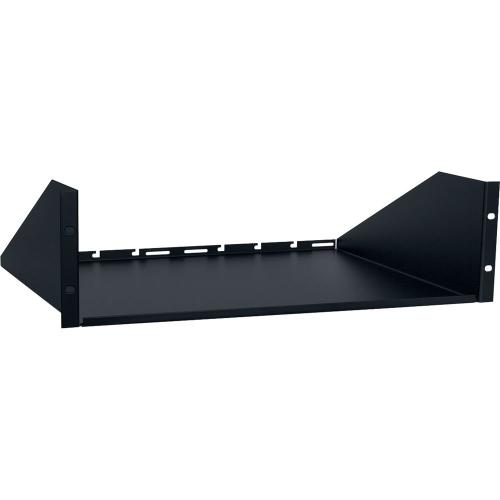 Lowell Manufacturing US Rack Utility Shelf - 3U 14inch Depth (Black)