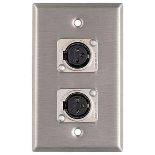 <h5>Horizon WP1043 Wall Plate (dual non-latching female XLR)</h5>