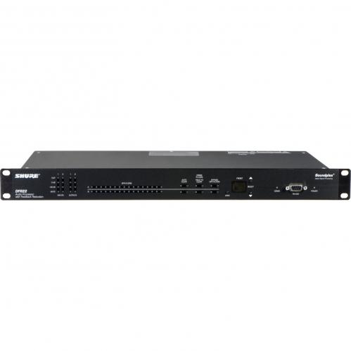 <h5>Shure DFR22 2x2 Audio Processor with Notch-Filtered Feedback Suppression</h5>
