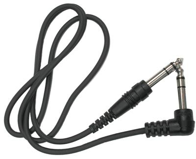 <h5>Hosa CSS-105R 5ft Balanced Right Angle Male 1/4inch TRS to Straight Male 1/4inch TRS Patch Cable</h5>