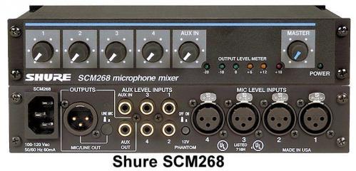 <h5>Shure SCM268 4-Channel Microphone Mixer</h5>