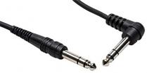 Hosa CSS-110R 10ft Balanced Right Angle Male 1/4inch TRS to Straight Male 1/4inch TRS Patch Cable