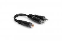 Hosa YRA105 Single Female RCA to Dual Male RCA Y-Cable