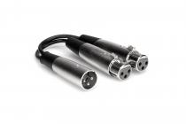 Hosa YXF119 Single Male XLR to Dual Female XLR Adapter