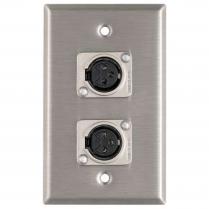 Horizon WP1043 Wall Plate (dual non-latching female XLR)