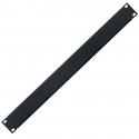 "Lowell Manufacturing Rack Panel-Blank-1U, 18-Gauge Flanged Steel (Black)"