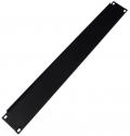 "Lowell Manufacturing Rack Panel-Blank-2U, 18-Gauge Flanged Steel (Black)"