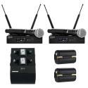 <h5>Shure QLXD 2-Channel Handheld Wireless Mic System Package</h5>